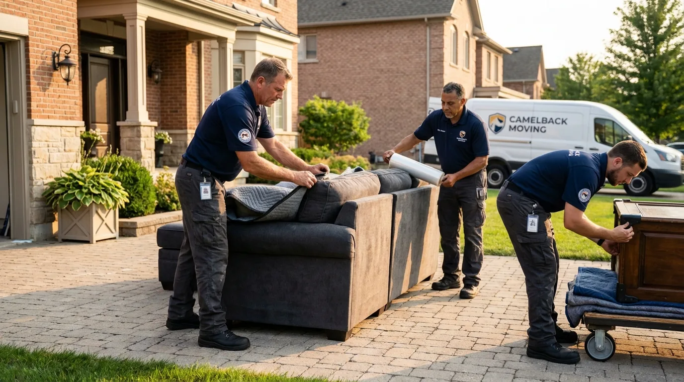 Large estate moving crew wrapping furniture in Pocahontas, AR