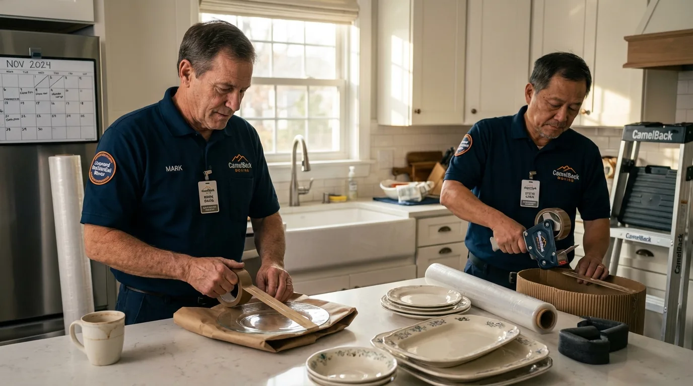 Professional crew packing kitchen dishware in Pocahontas, AR